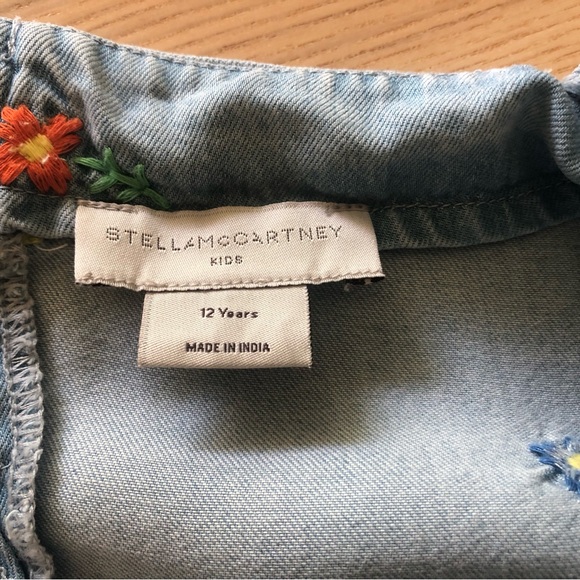 Like New Stella McCartney light blue chambray playsuit size 12yrs - Picture 6 of 10